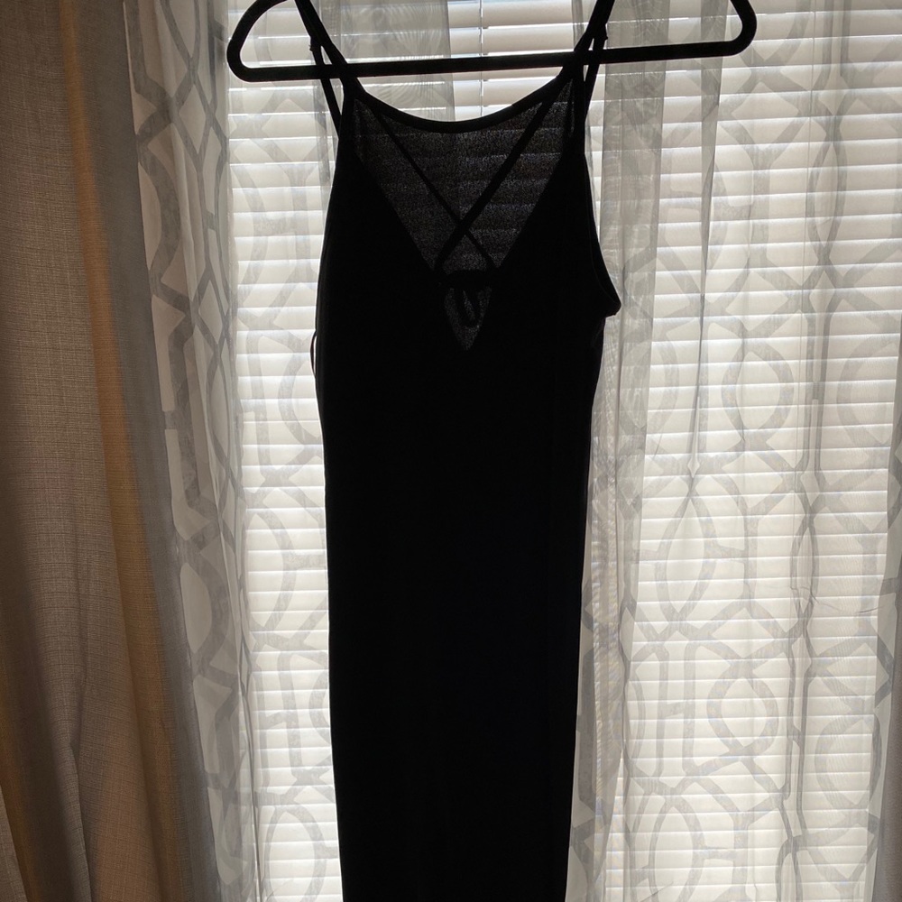 Crossed back long dress